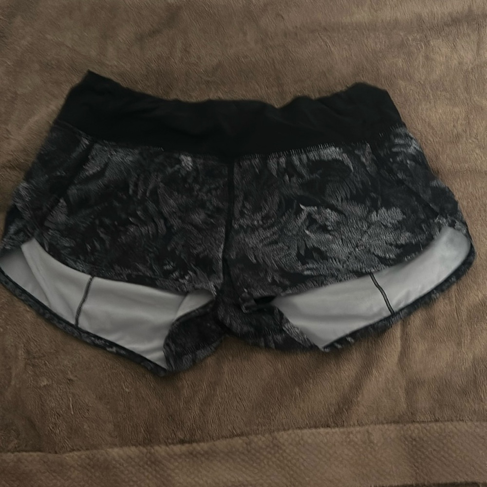 Black Ivivva Shorts With Leaf Pattern